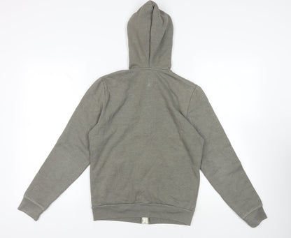 Topman Mens Grey Cotton Full Zip Hoodie Size XS - Pockets