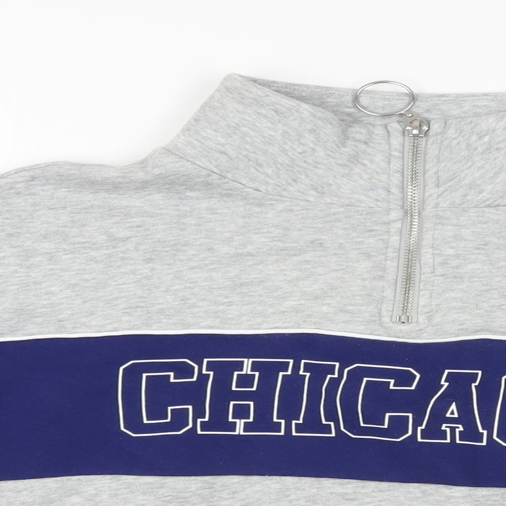 Womens UK Size S Divided by H&M Grey Pullover Sweatshirt
