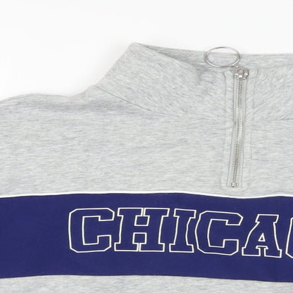 Womens UK Size S Divided by H&M Grey Pullover Sweatshirt