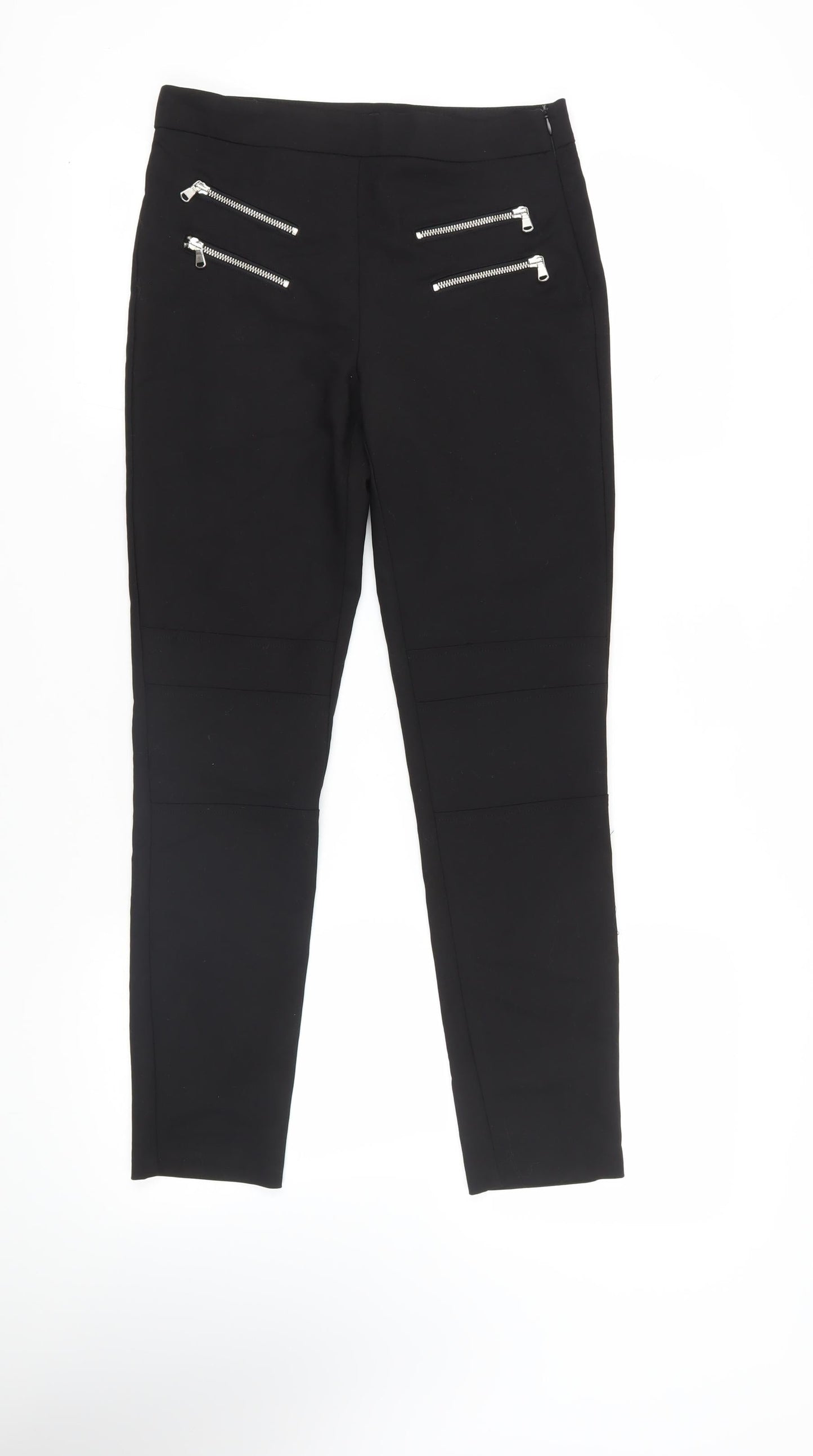Womens UK Size M Zara Regular Fit  Black Trousers