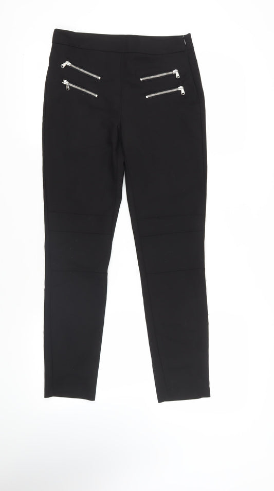Womens UK Size M Zara Regular Fit  Black Trousers
