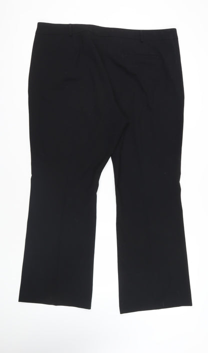 Womens UK Size 20 Marks and Spencer Regular Fit Dress Pants Black Trousers