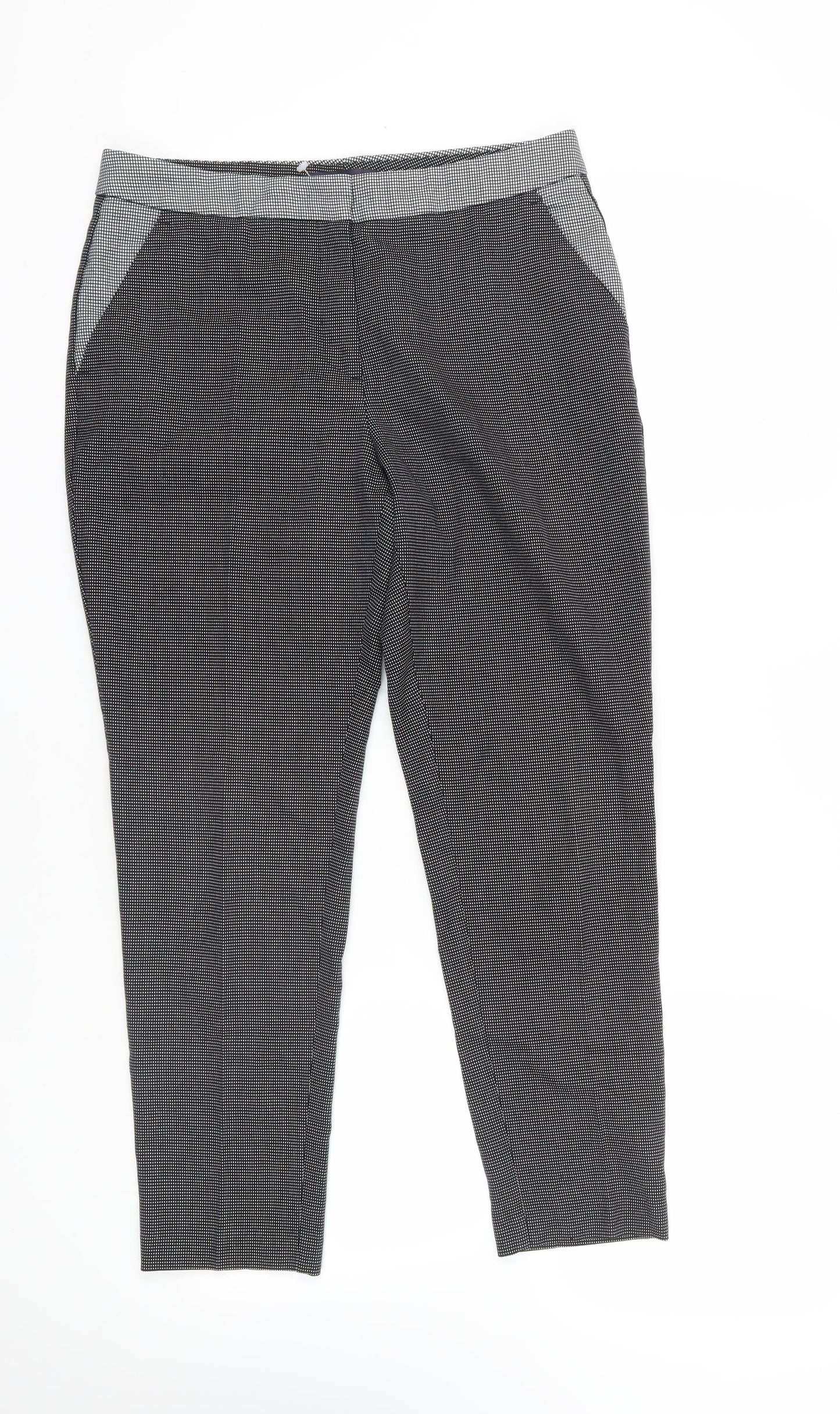 Womens UK Size 12 Marks and Spencer Regular Fit Chino Black Trousers