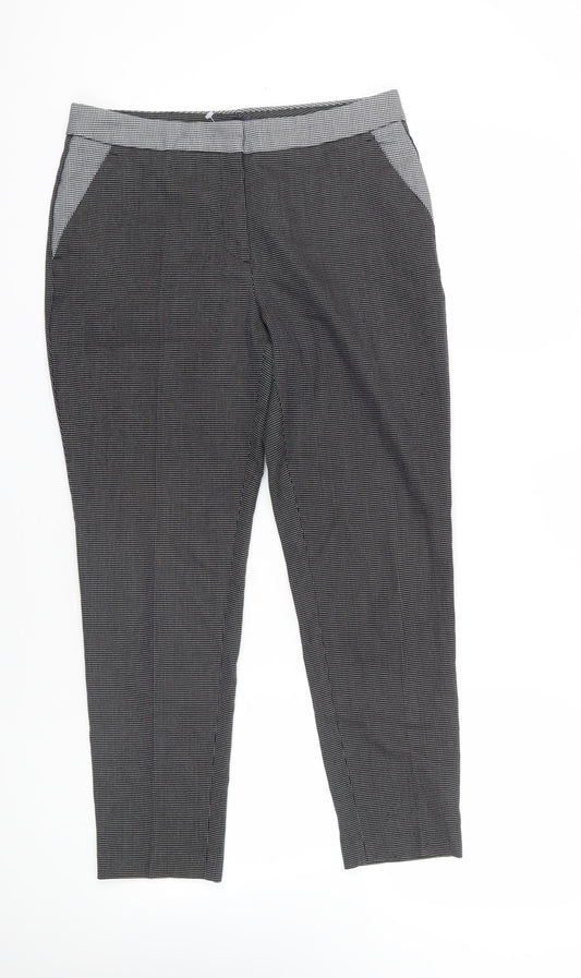 Womens UK Size 12 Marks and Spencer Regular Fit Chino Black Trousers