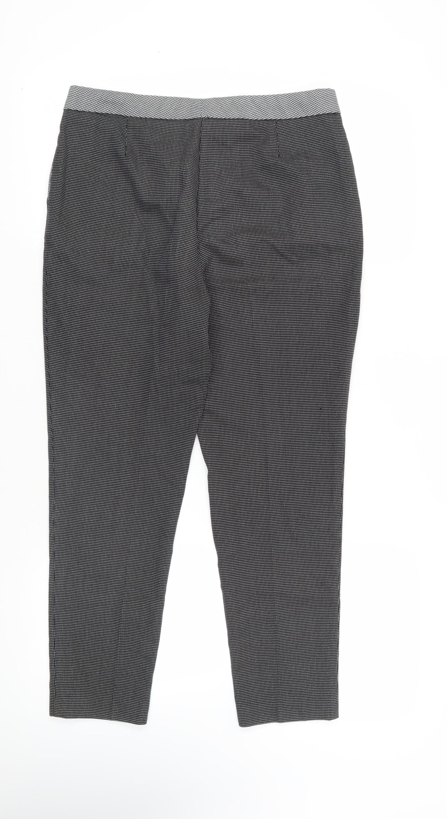 Womens UK Size 12 Marks and Spencer Regular Fit Chino Black Trousers