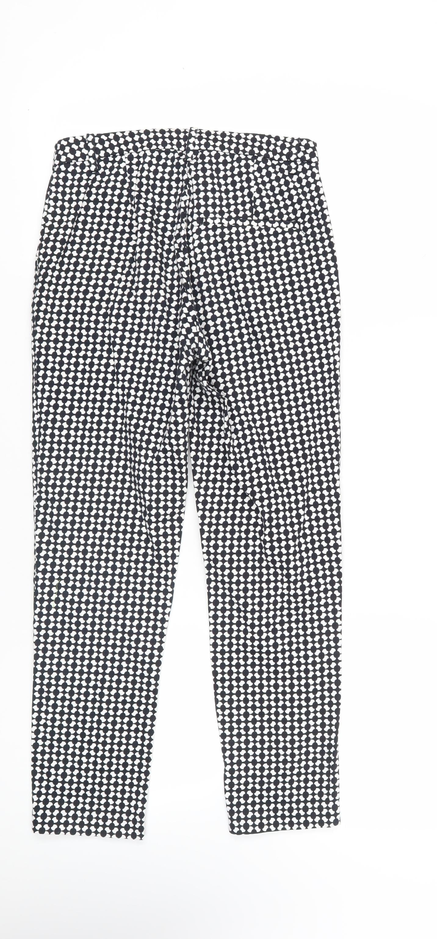 Womens UK Size 8 H&M Regular Fit Chino Black Trousers