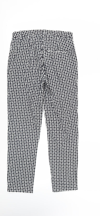 Womens UK Size 8 H&M Regular Fit Chino Black Trousers