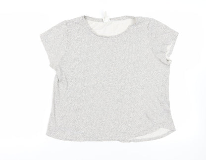 Womens UK Size L H&M Black Basic T-Shirt