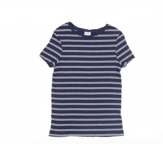 Womens UK Size S Pimkie Blue Basic T-Shirt