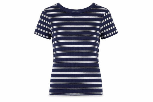 Womens UK Size S Pimkie Blue Basic T-Shirt