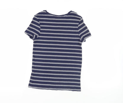 Womens UK Size S Pimkie Blue Basic T-Shirt