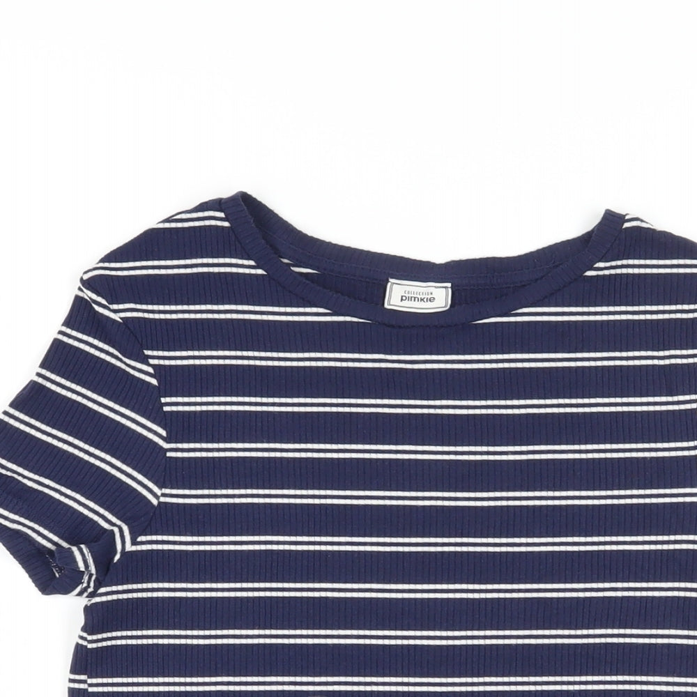Womens UK Size S Pimkie Blue Basic T-Shirt