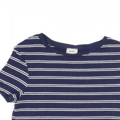 Womens UK Size S Pimkie Blue Basic T-Shirt