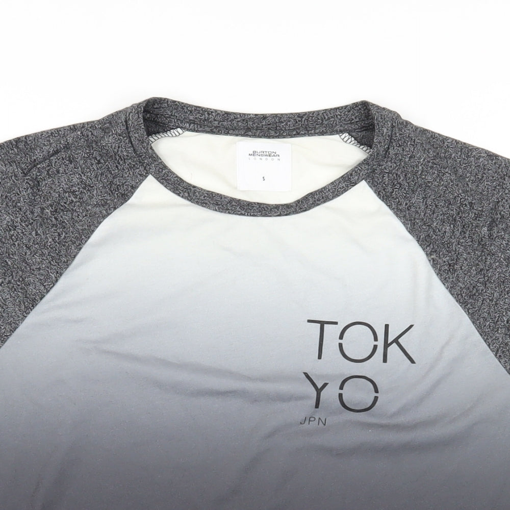 Mens UK Size S Burton Grey  T-Shirt