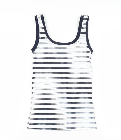 Womens UK Size 8 Marks and Spencer White Basic Tank