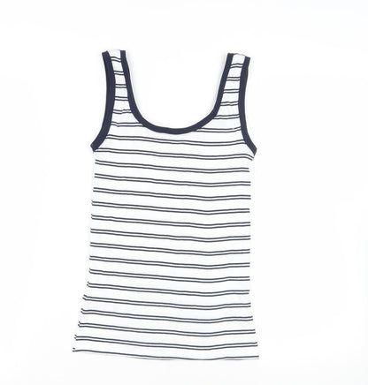 Womens UK Size 8 Marks and Spencer White Basic Tank
