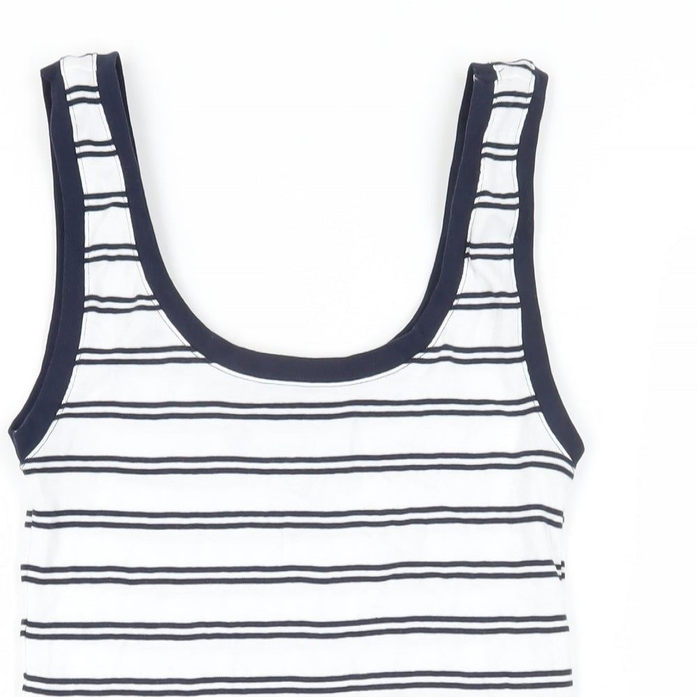 Womens UK Size 8 Marks and Spencer White Basic Tank