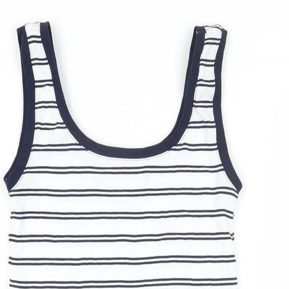 Womens UK Size 8 Marks and Spencer White Basic Tank