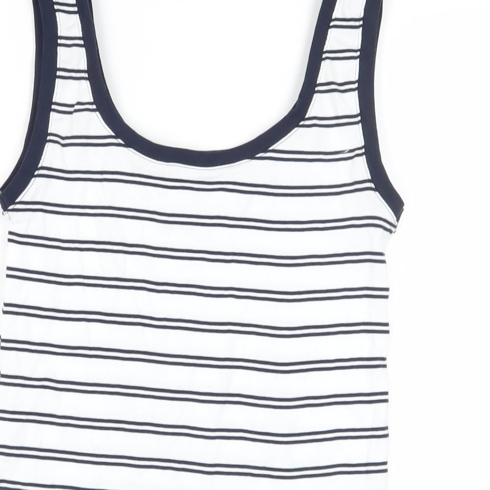 Womens UK Size 8 Marks and Spencer White Basic Tank