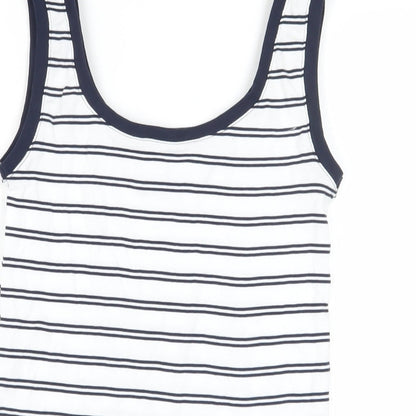 Womens UK Size 8 Marks and Spencer White Basic Tank