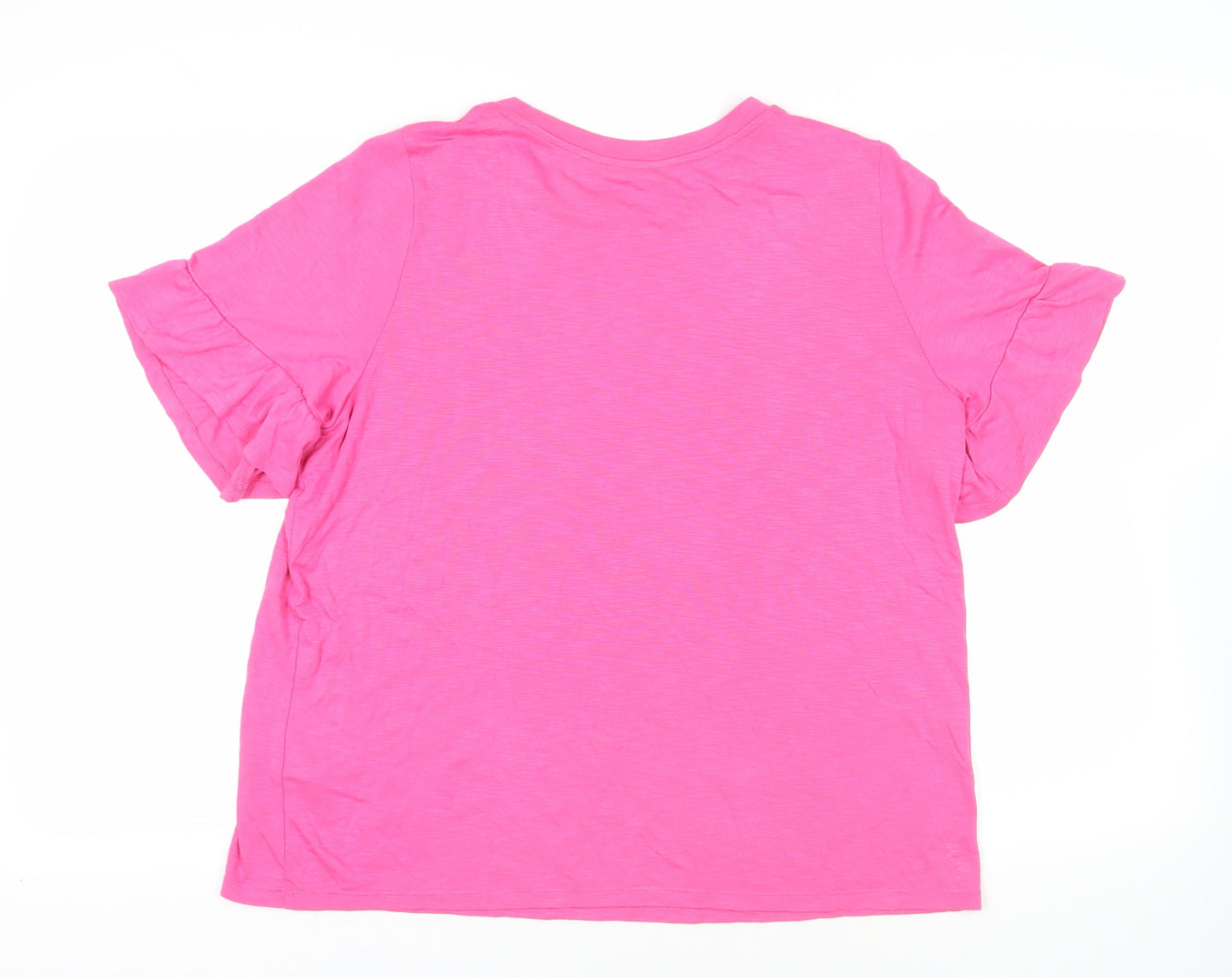 Womens UK Size 16 Marks and Spencer Pink Basic T-Shirt
