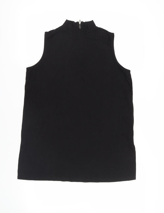 Womens UK Size 10 ASOS Black Basic Blouse