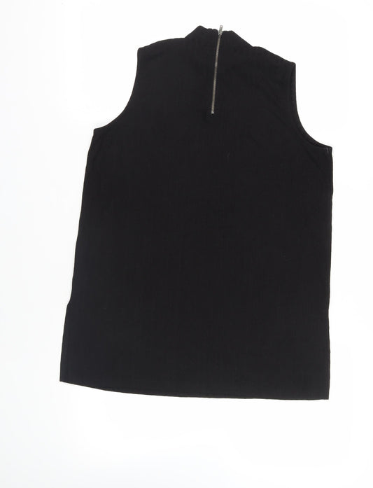 Womens UK Size 10 ASOS Black Basic Blouse