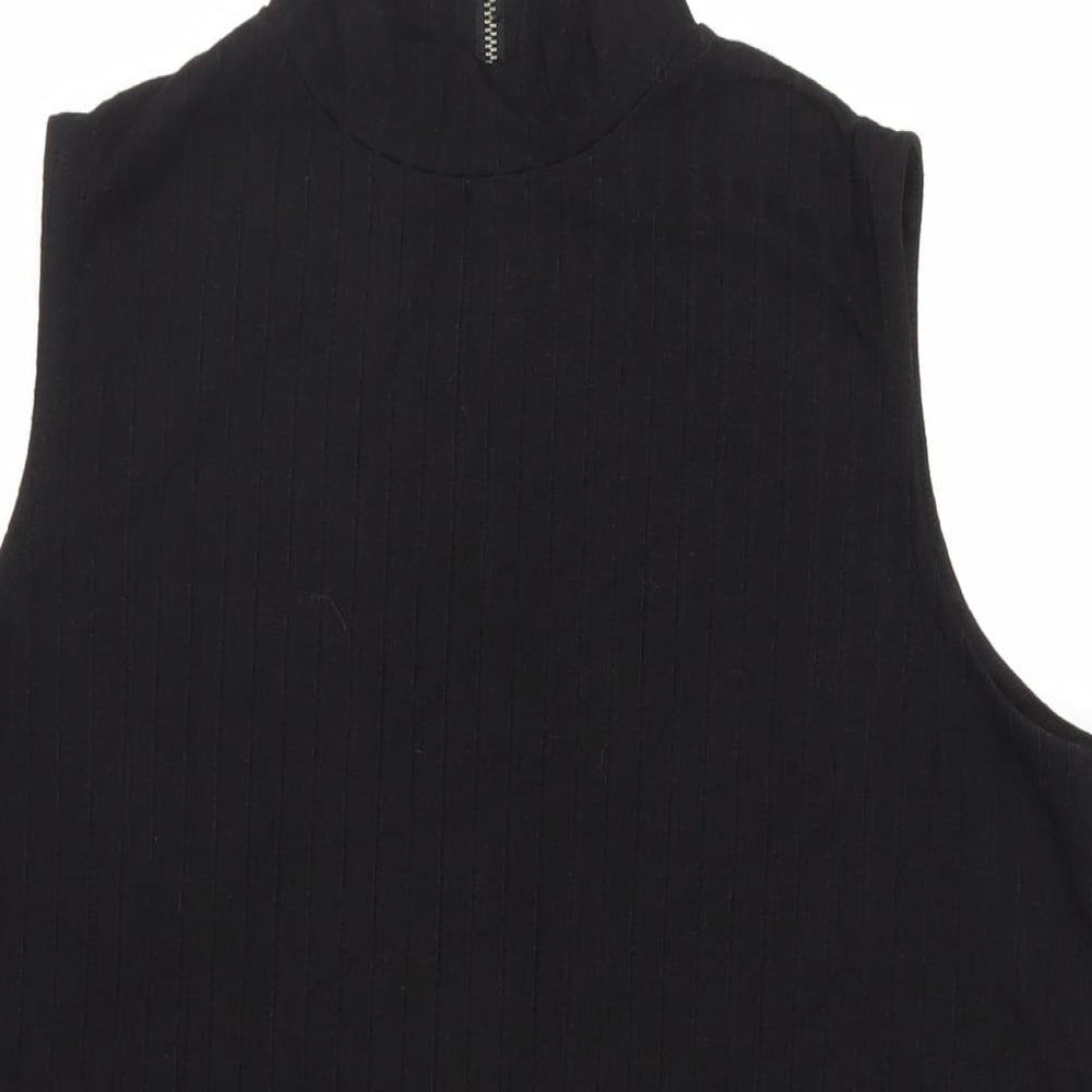Womens UK Size 10 ASOS Black Basic Blouse