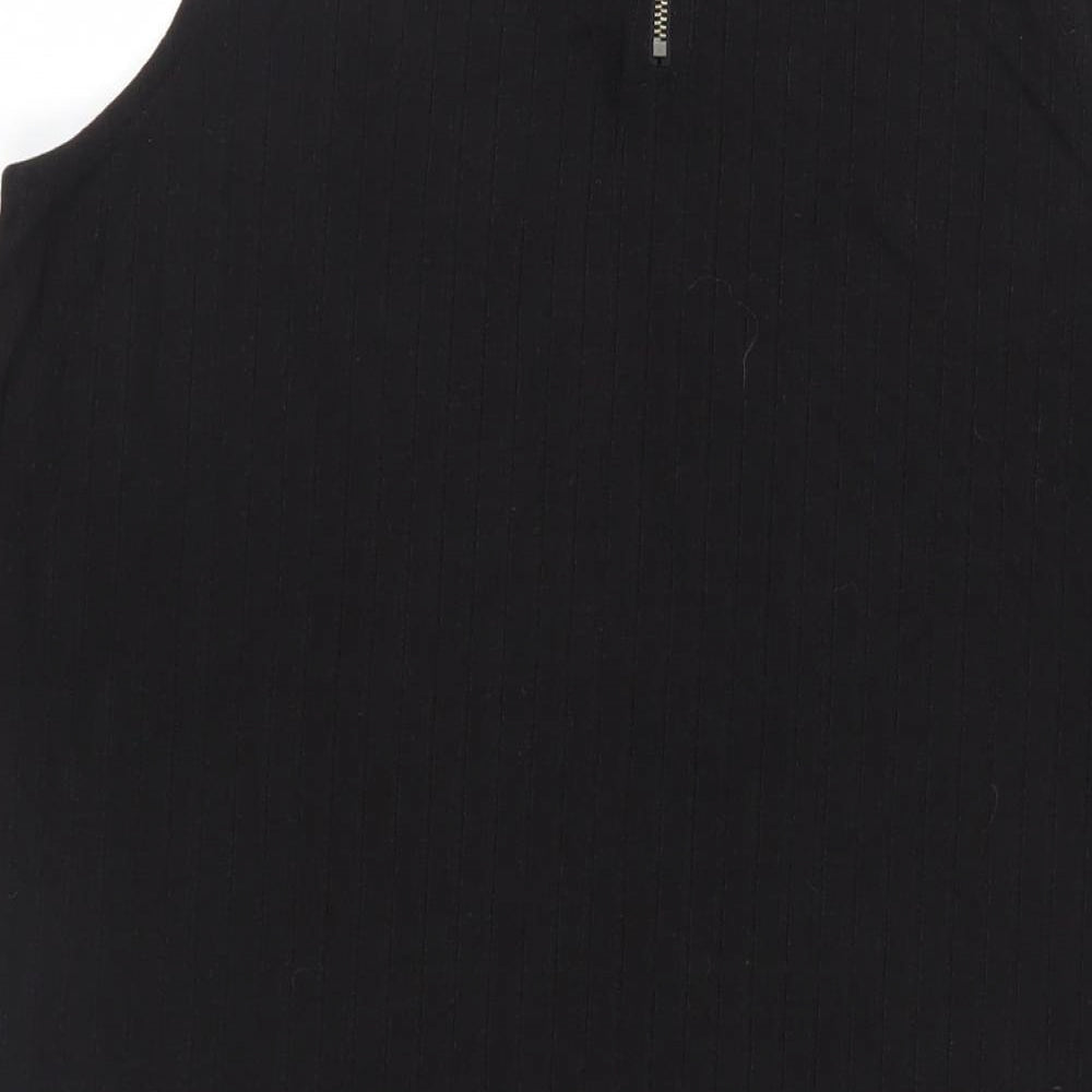 Womens UK Size 10 ASOS Black Basic Blouse