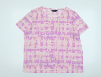 Womens UK Size 16 Marks and Spencer Pink Basic T-Shirt