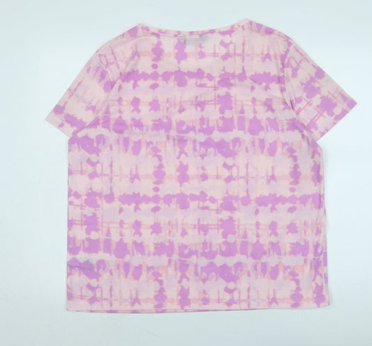 Womens UK Size 16 Marks and Spencer Pink Basic T-Shirt