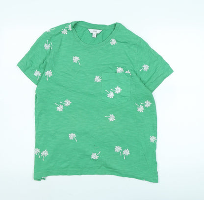 Womens UK Size 14 Marks and Spencer Green Basic T-Shirt
