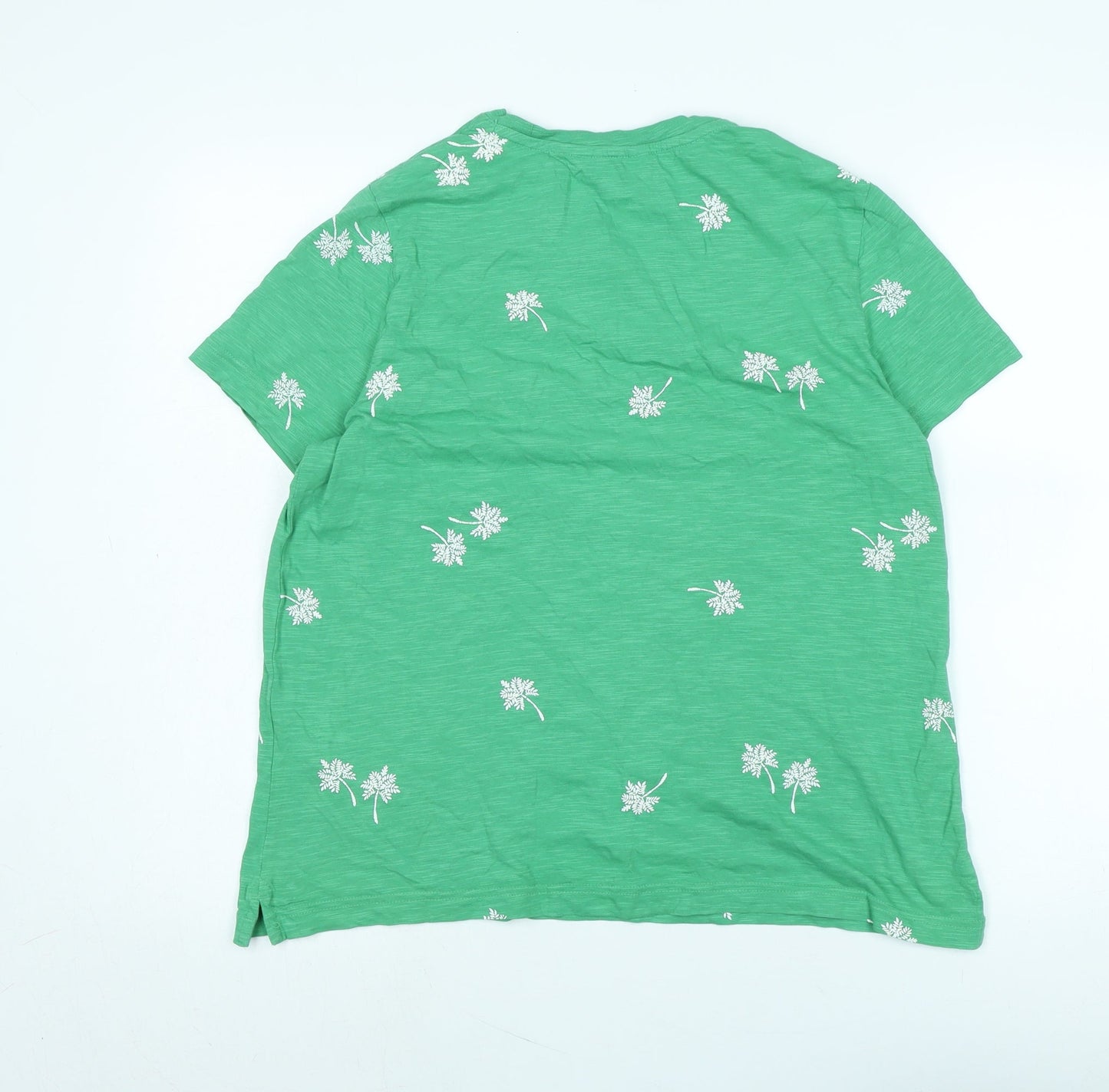 Womens UK Size 14 Marks and Spencer Green Basic T-Shirt