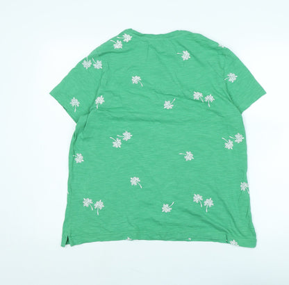 Womens UK Size 14 Marks and Spencer Green Basic T-Shirt