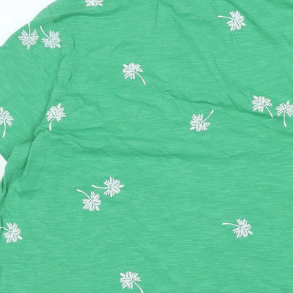Womens UK Size 14 Marks and Spencer Green Basic T-Shirt