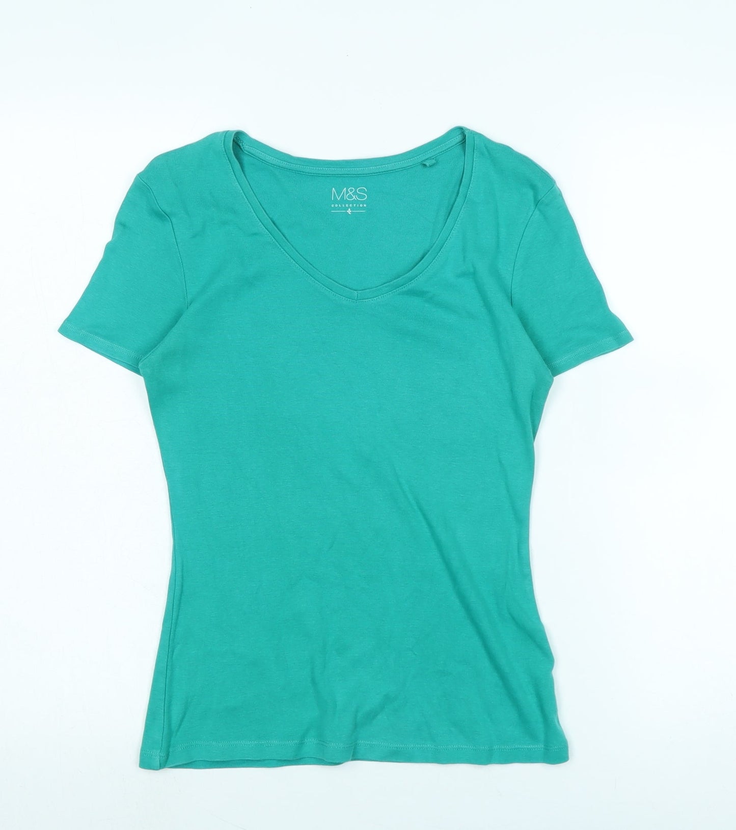 Womens UK Size 8 Marks and Spencer Green Basic Tank