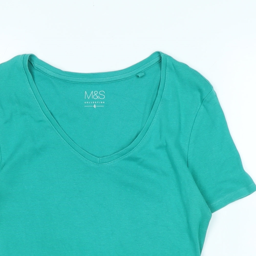 Womens UK Size 8 Marks and Spencer Green Basic Tank