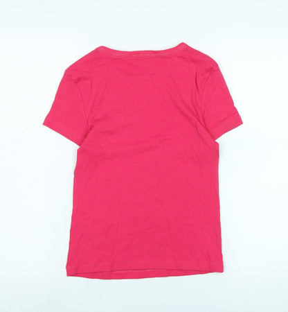 Womens UK Size 8 Marks and Spencer Pink Basic T-Shirt