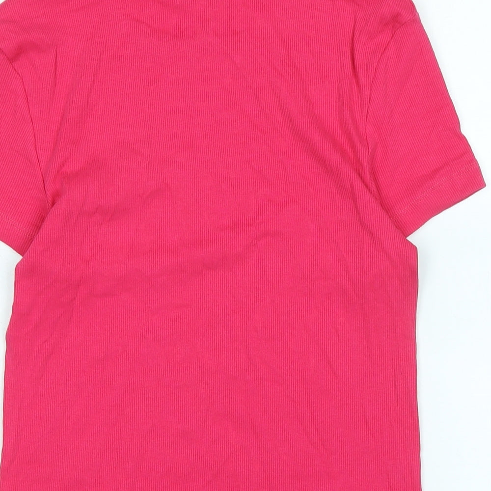 Womens UK Size 8 Marks and Spencer Pink Basic T-Shirt