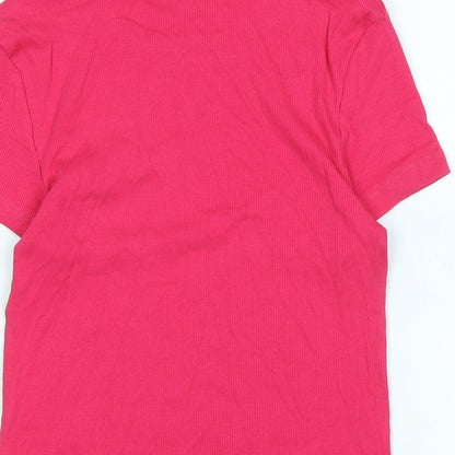 Womens UK Size 8 Marks and Spencer Pink Basic T-Shirt