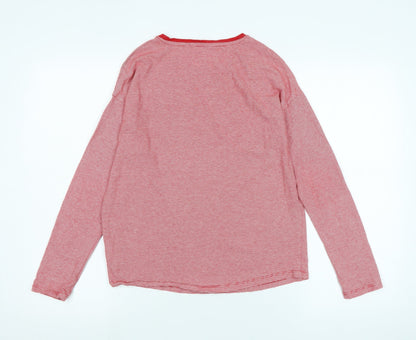 NEXT Girls Red Cotton Jersey T-Shirt Size 12 Years Collared