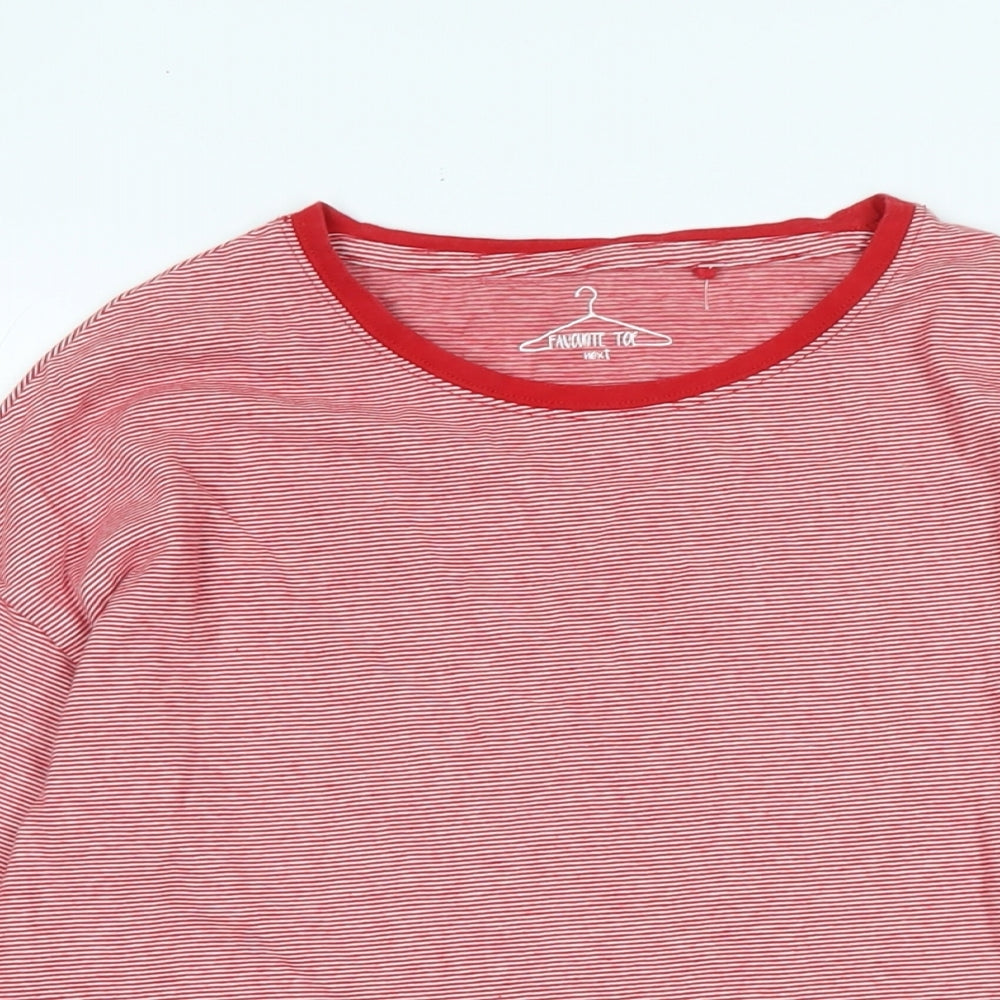 NEXT Girls Red Cotton Jersey T-Shirt Size 12 Years Collared