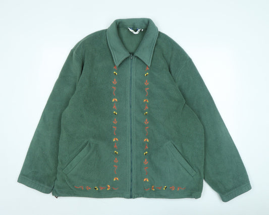 Damart Womens Green Jacket Size 22 Zip
