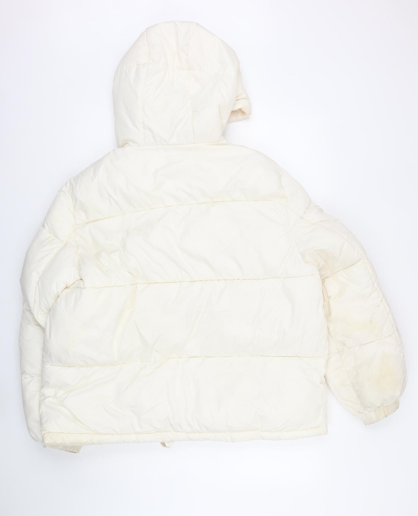 H&M Womens Ivory Jacket Coat Size M Zip