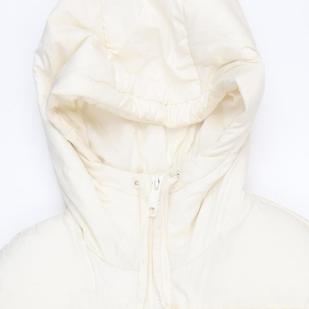 H&M Womens Ivory Jacket Coat Size M Zip