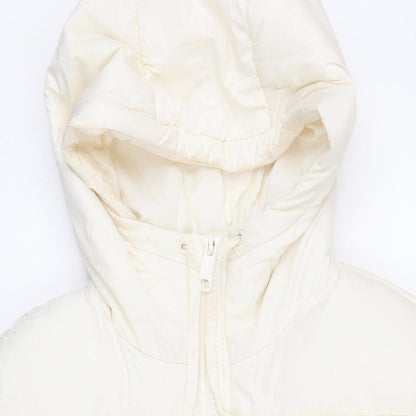 H&M Womens Ivory Jacket Coat Size M Zip