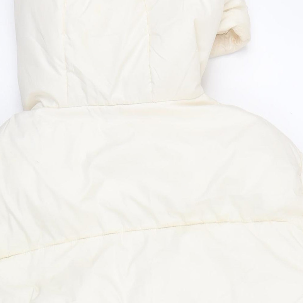 H&M Womens Ivory Jacket Coat Size M Zip