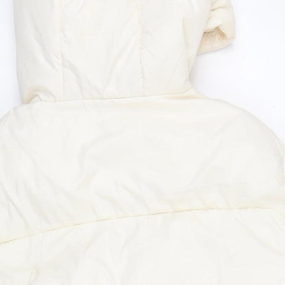 H&M Womens Ivory Jacket Coat Size M Zip