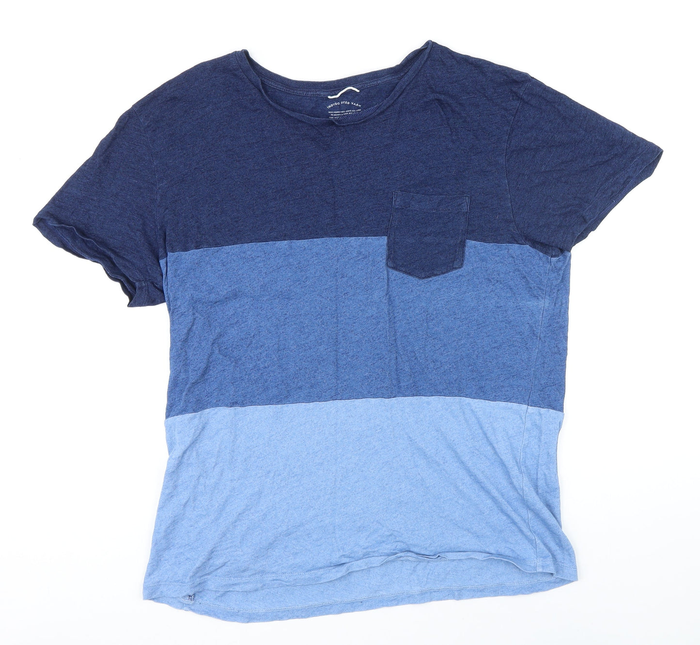 Womens UK Size L Country Road Blue Basic T-Shirt