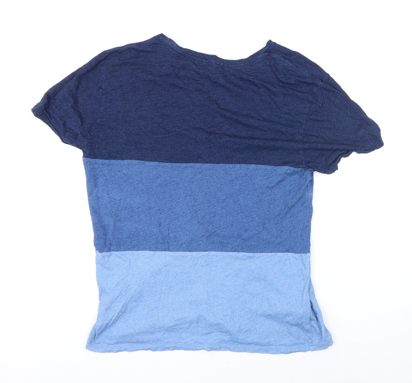 Womens UK Size L Country Road Blue Basic T-Shirt